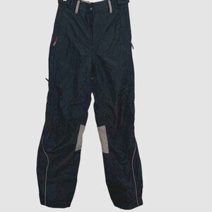 Youth XL Alpine Design Black & Gray Snow Pants With Adjustable Waist & Zipper Po